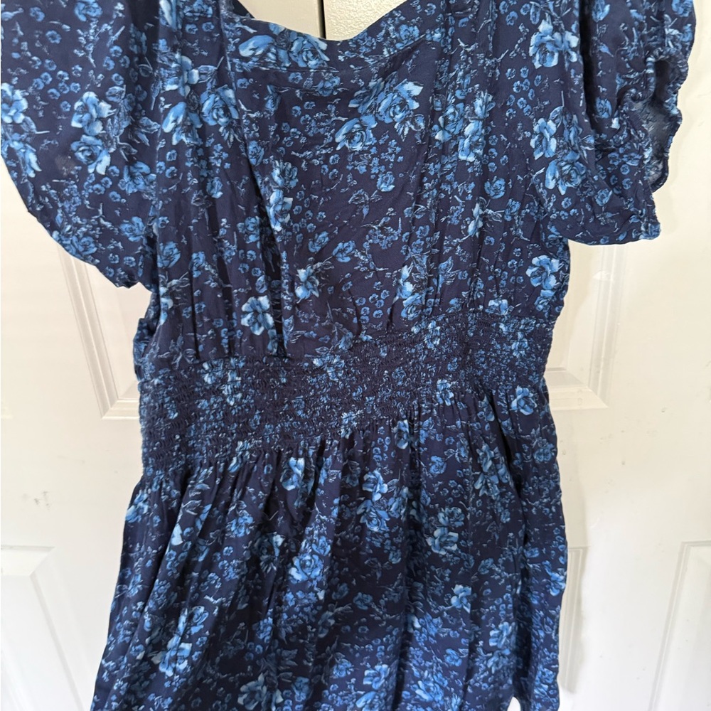 Old Navy Blue Floral Midi Dress - Picture 2 of 3